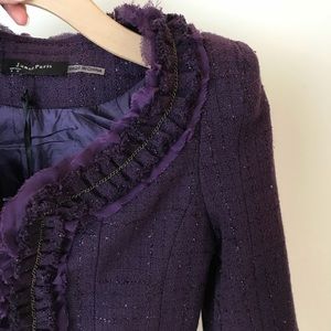 Purple tweed jacket t